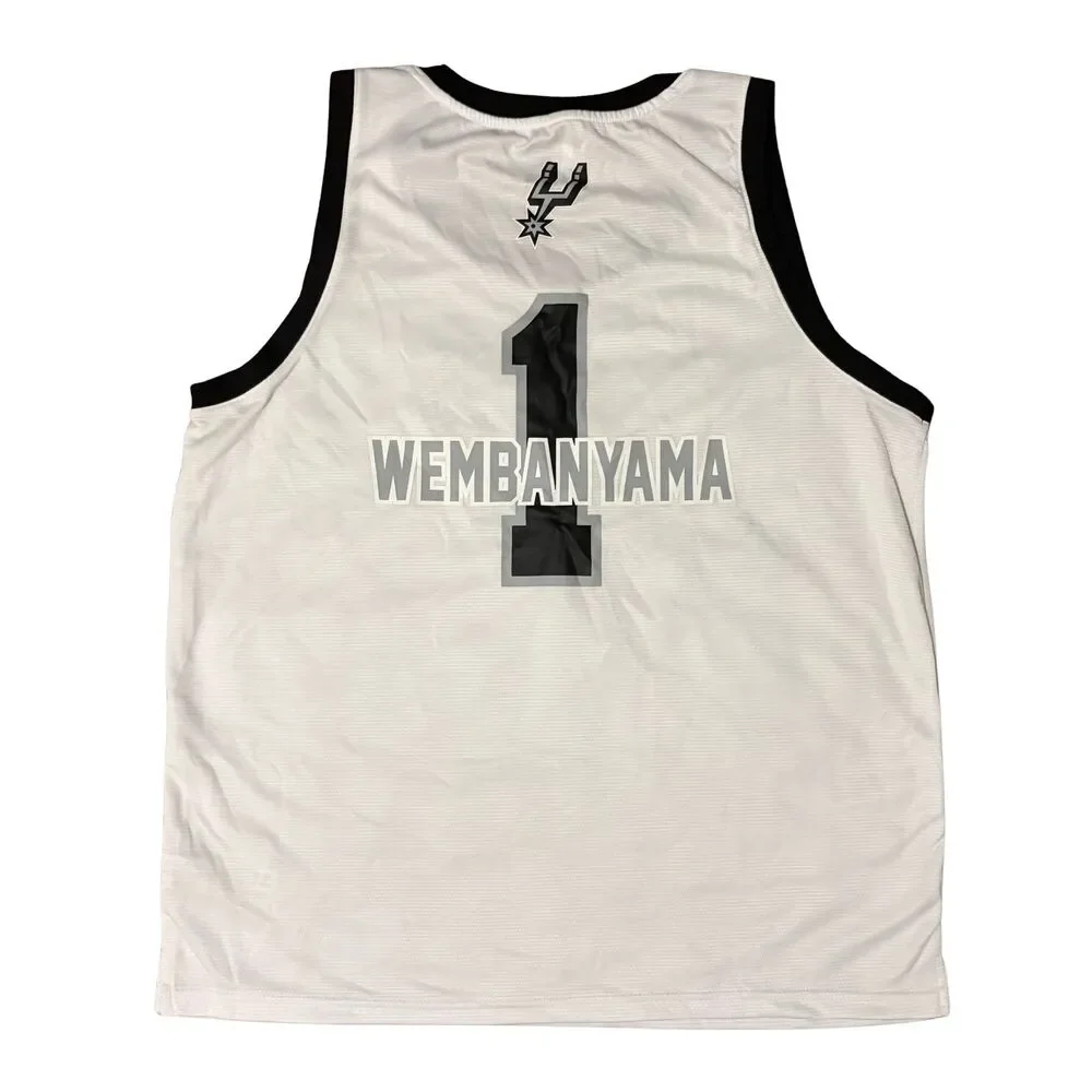 Ultra GAME Spurs Wembanyama #1 Jersey Mens XL White Black NBA Basketball